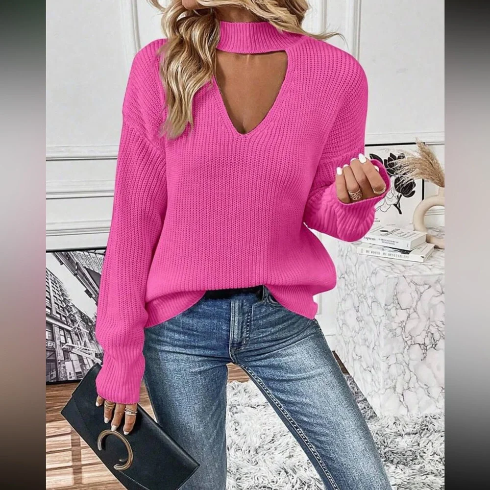Boho cutout sweater top - Picture 3 of 16